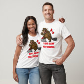 T-shirt Castor de curling avec drapeau (Unisexe)