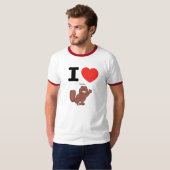 T-shirt Castor de Justin du coeur I (Devant entier)
