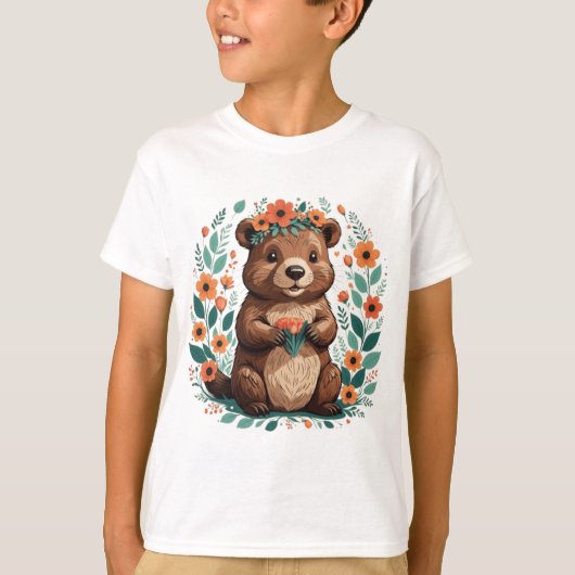 T-shirt Castor floral mignon (Devant)