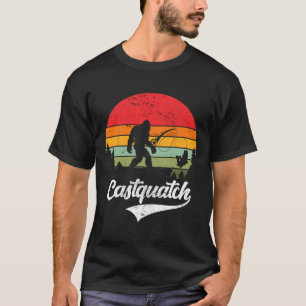 T-shirt Castquatch Drôle B Pêcheur Pêche Mème