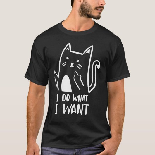 T-shirt Cat 2022 Retro Cat I Do What I Want Cat 6 (Devant)