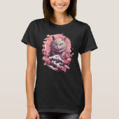 T-shirt Cat Among Cherry Blossoms Japanese Cat (Devant)