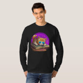 T-shirt Cat  and Bookworm Book  Books and Cat fans (Devant entier)