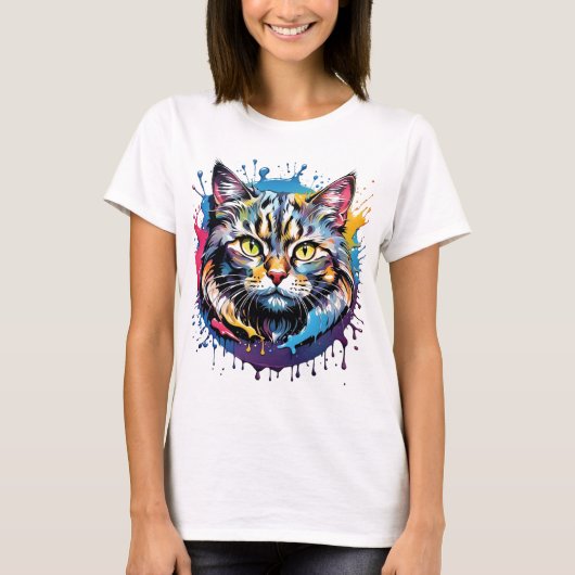 T-shirt cat art ! (Devant)