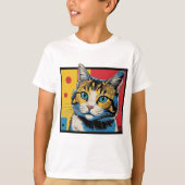 T-shirt Cat art design #1 (Devant)