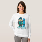 T-shirt Cat as Snowboarder (Devant entier)