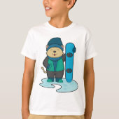 T-shirt Cat as Snowboarder (Devant)
