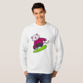 T-shirt Cat as Snowboarder (Devant entier)