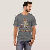 T-shirt Cat-Astrophe Drôle DJ Chat Pun (Devant entier)