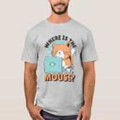 T-shirt Cat avec ordinateur (Devant)