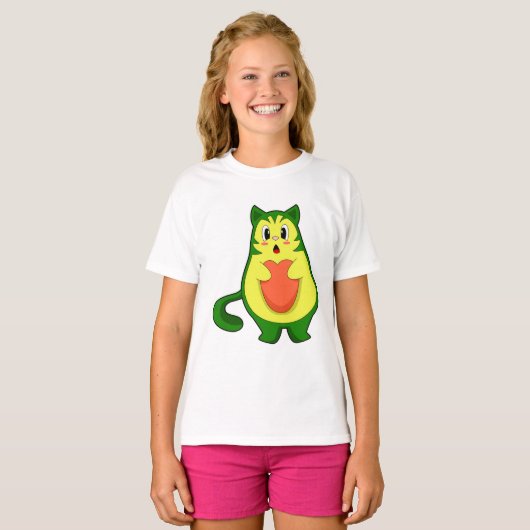 T-shirt Cat Avocado (Devant entier)