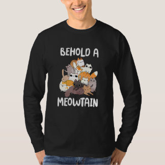 T-shirt Cat Behold A Meowtain Cat Mountain