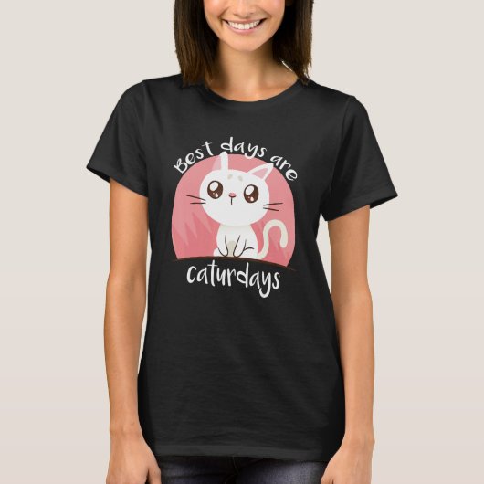 T-shirt Cat   Best Days Are Caturdays Crazy Cat Lady (Devant)