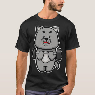T-shirt Cat Biceps formation avec Barbell