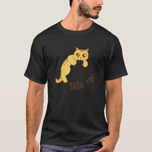 T-shirt Cat Bite Me (Devant)