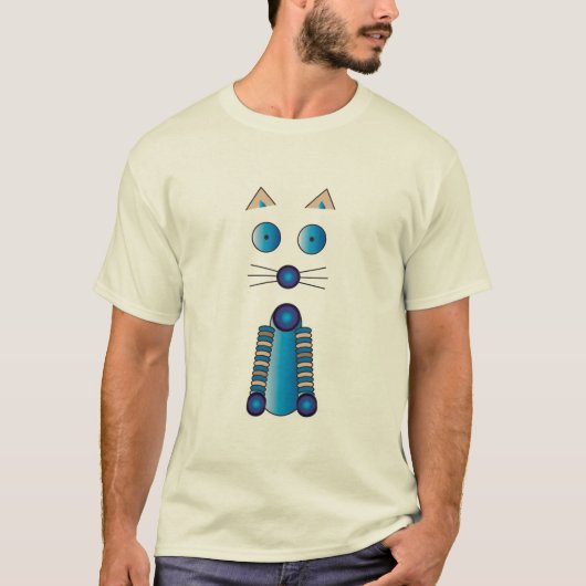 T-shirt CAT bleu (Devant)