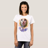 T-shirt Cat Blue Eyes Love Oubliez-moi-pas mignonne (Devant entier)