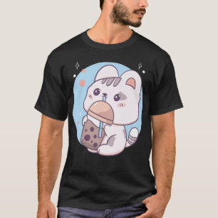 T-shirt Cat Boba Tea Bubble Tea Anime Kawaii Neko Japanese