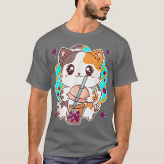 T-shirt Cat Boba Tea Bubble Tea Anime Kawaii Neko Toxits G