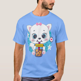 T-shirt Cat Boba Tea Bubble Tea Anime Kawaii Neko Venin