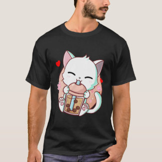 T-shirt Cat Boba Tea Bubble Tea Kawaii Anime Japanese Neko