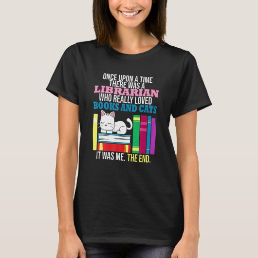 T-shirt Cat  Book Feline Owner Reader Bookworm (Devant)