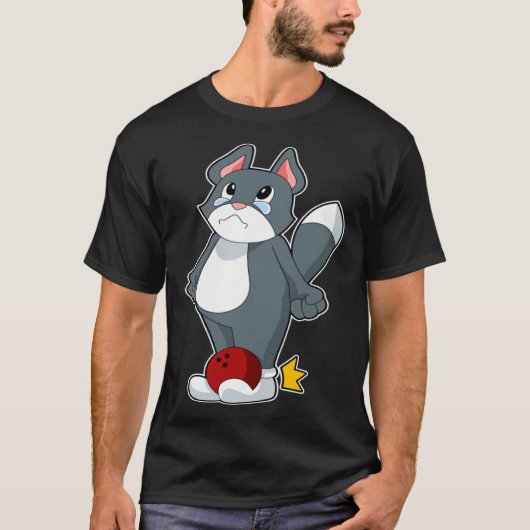 T-shirt Cat Bowling Bowling ball Sports (Devant)