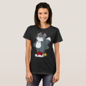 T-shirt Cat Bowling Bowling ball Sports (Devant entier)