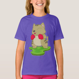 T-shirt Cat Boxer Gants de boxe Boxe