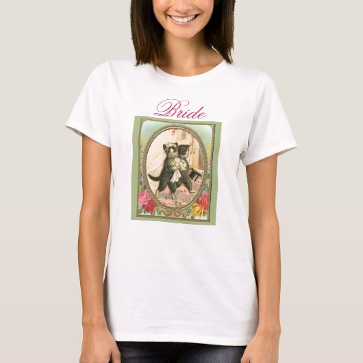 T-shirt Cat Bride and Groom Wedding Day (Devant)