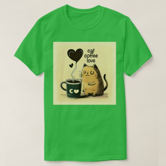 T-shirt Cat Café Aimer mignon Funny Kitty Coeur Mug (Design devant)