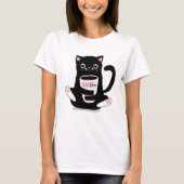 T-shirt Cat Café Cute (Devant)