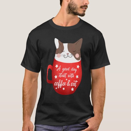 T-shirt Cat café Mug Cat (Devant)