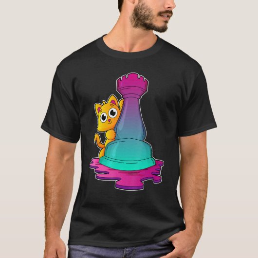 T-shirt Cat Chess pieces Chess Board game 1 (Devant)