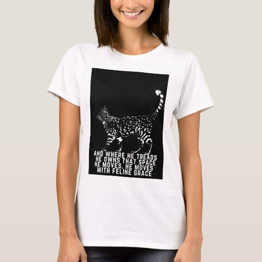 T-shirt Cat citation grace citation noir (Devant)