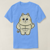 T-shirt Cat Comme Bodybuilder Avec Six Pack (Design devant)