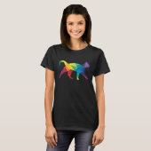 T-SHIRT CAT COULEURS ART POLYGONAL (Devant entier)