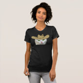 T-shirt Cat Cowboy Blanc (Devant entier)