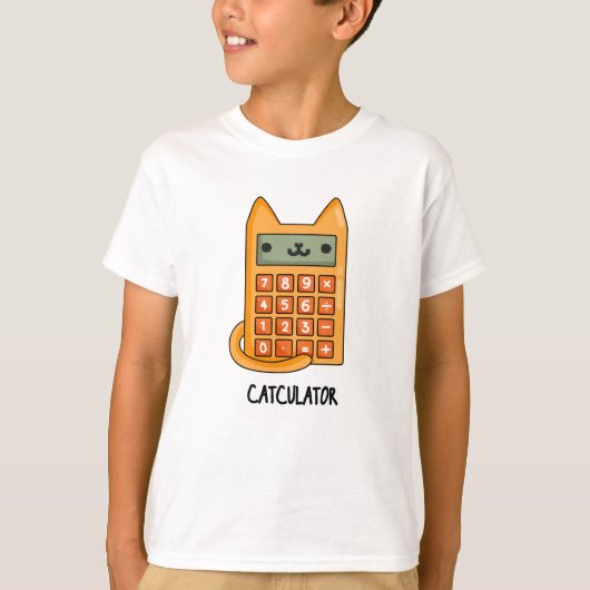 T-shirt Cat-culator Funny Calculator Pun (Devant)