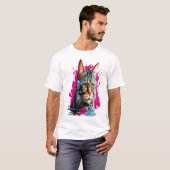 T-shirt Cat Curious (Devant entier)