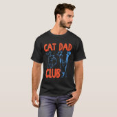 T-shirt Cat Dad Club, Life Is Better With Cats, Cat Dad, F (Devant entier)
