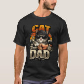 T-shirt Cat Dad – Cool Cat Father Graphic Design (Devant)