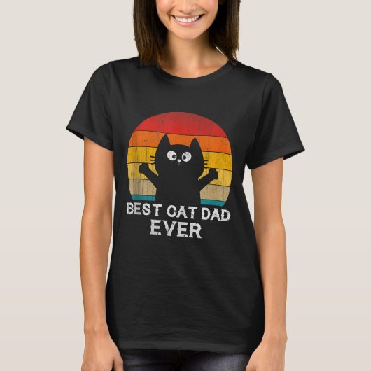 T-shirt Cat Dad Ever - Funny Cats Tank Top  (Devant)