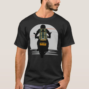 T-SHIRT CAT DAD MOONLIGHT CHAT DANS UN RÉSEAU DE MOTOCYCLE