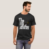 T-shirt Cat Dad The Catfather Crazy Black Cat Father Kitty (Devant entier)