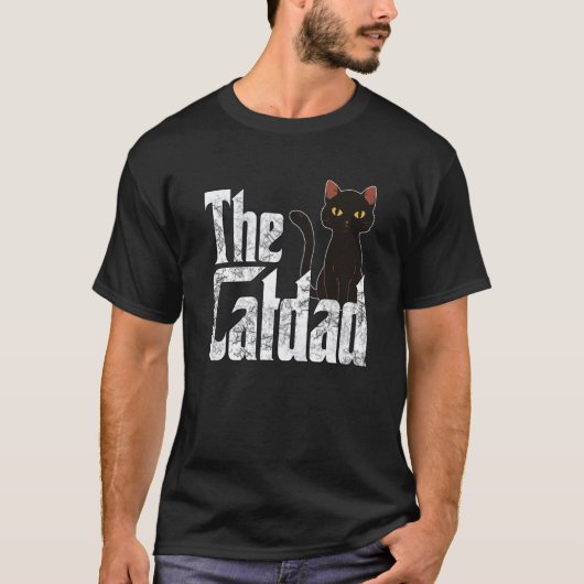 T-shirt Cat Dad The Catfather Crazy Cat Father Kitty Daddy (Devant)