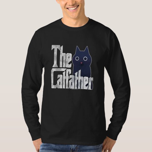 T-shirt Cat Dad The Catfather Crazy Cat Father Kitty Daddy (Devant)