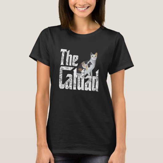 T-shirt Cat Dad The Catfather Crazy Cat Father Kitty Daddy (Devant)