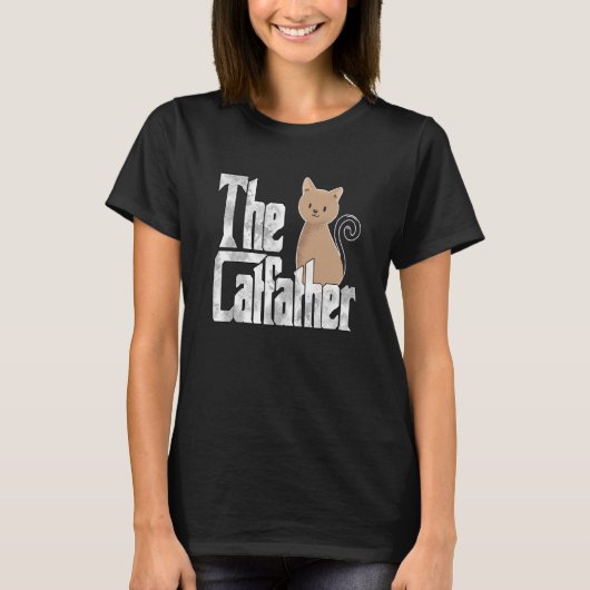 T-shirt Cat Dad The Catfather Crazy Cute Cat Father Kitty  (Devant)