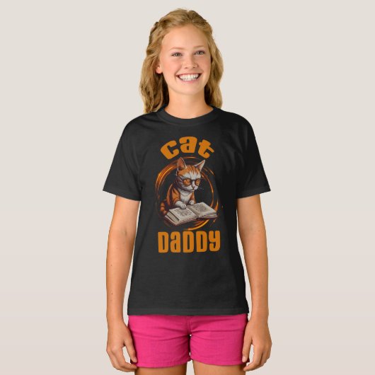 T-shirt Cat Daddy Lecture (Devant entier)